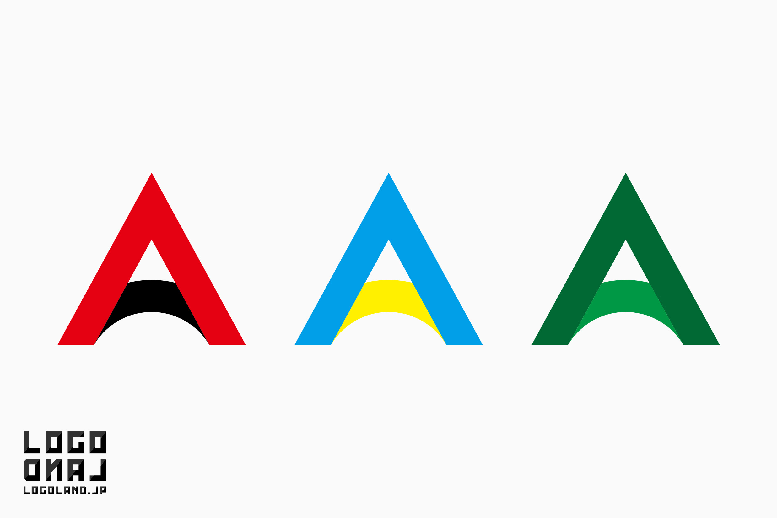 同じ太さの丸い曲線と2本の直線でアーチ型のアルファベットの大文字のAを表現した未来感と安定感を感じるシンプルで洗練されたロゴ - 画像 (2)